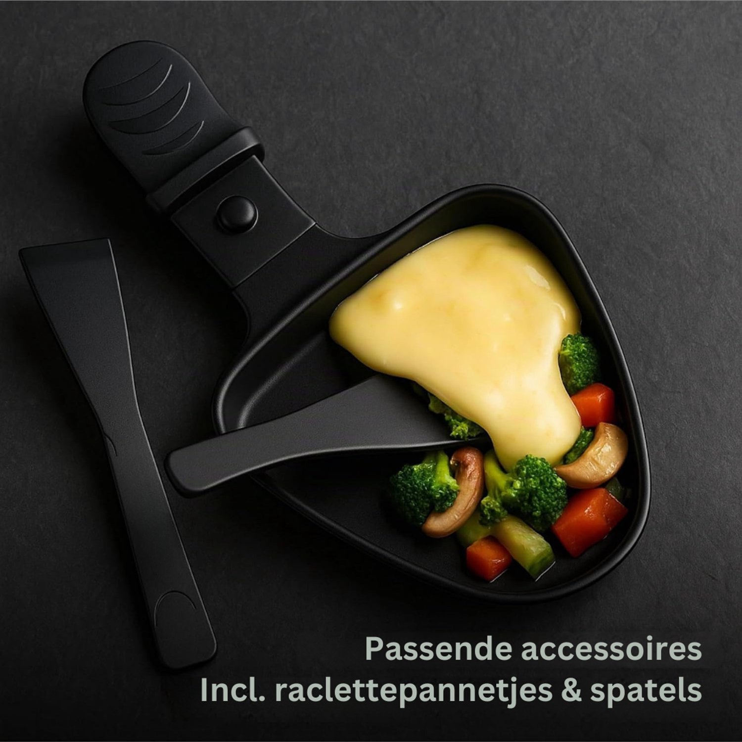 SNJY® Gourmetstel - Gourmetplaat - Gourmet Elektrisch - 8 Personen - 1400 W - Rond - Zwart – foto 6