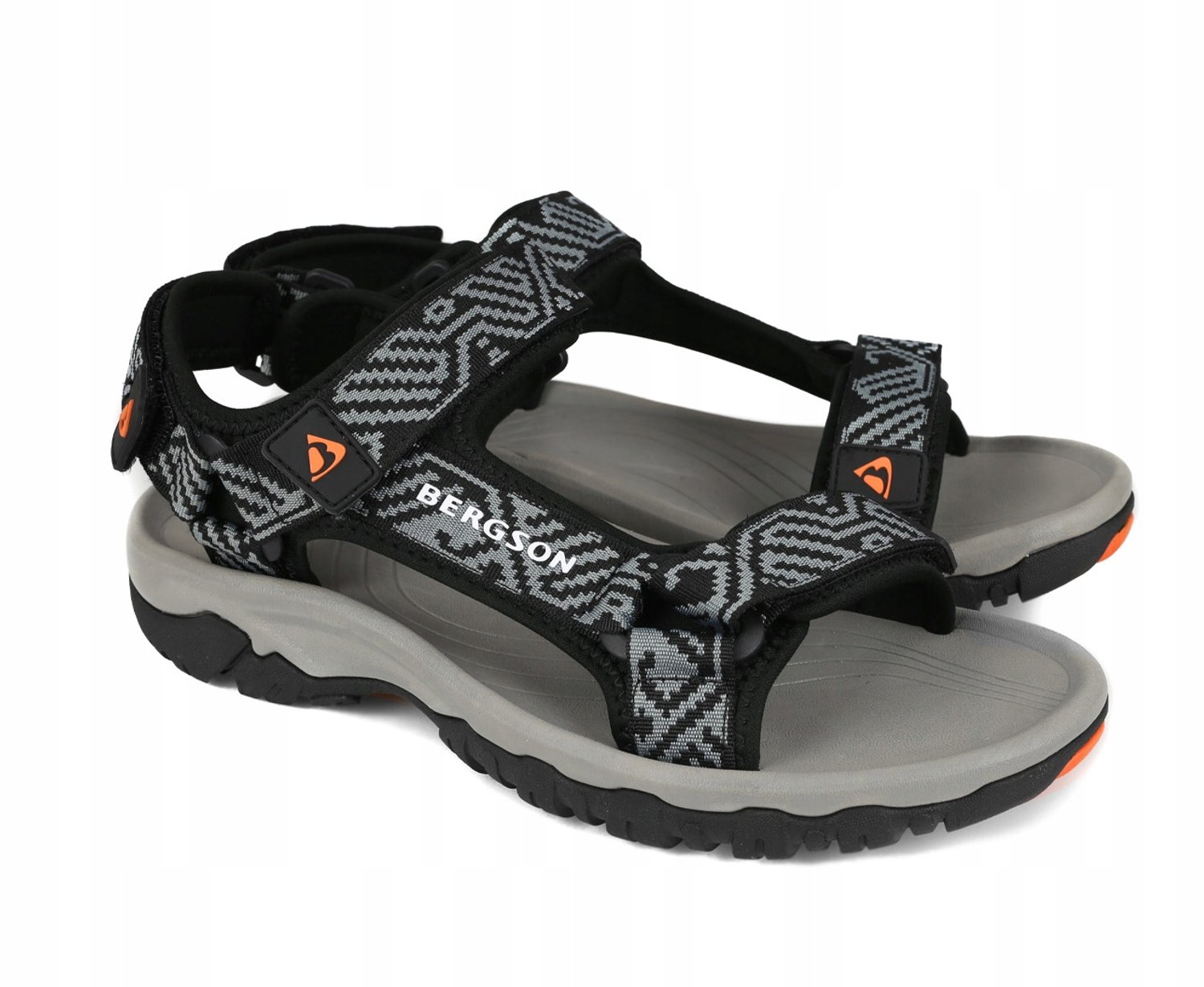 Bergson Lurio Heren Wandelsandalen Comfort & Grip Zwart