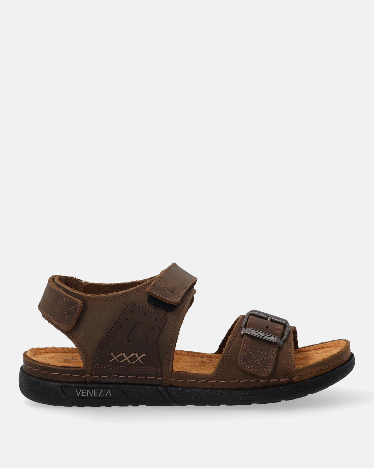Venezia Heren Sandalen Nubuck Leer Bruin