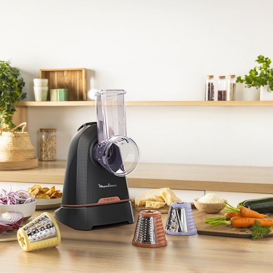 Moulinex Fresh Express Twist DK8638E0 - Elektrische Groentesnijder - 3 Functies - Direct in de Kom — afbeelding 2