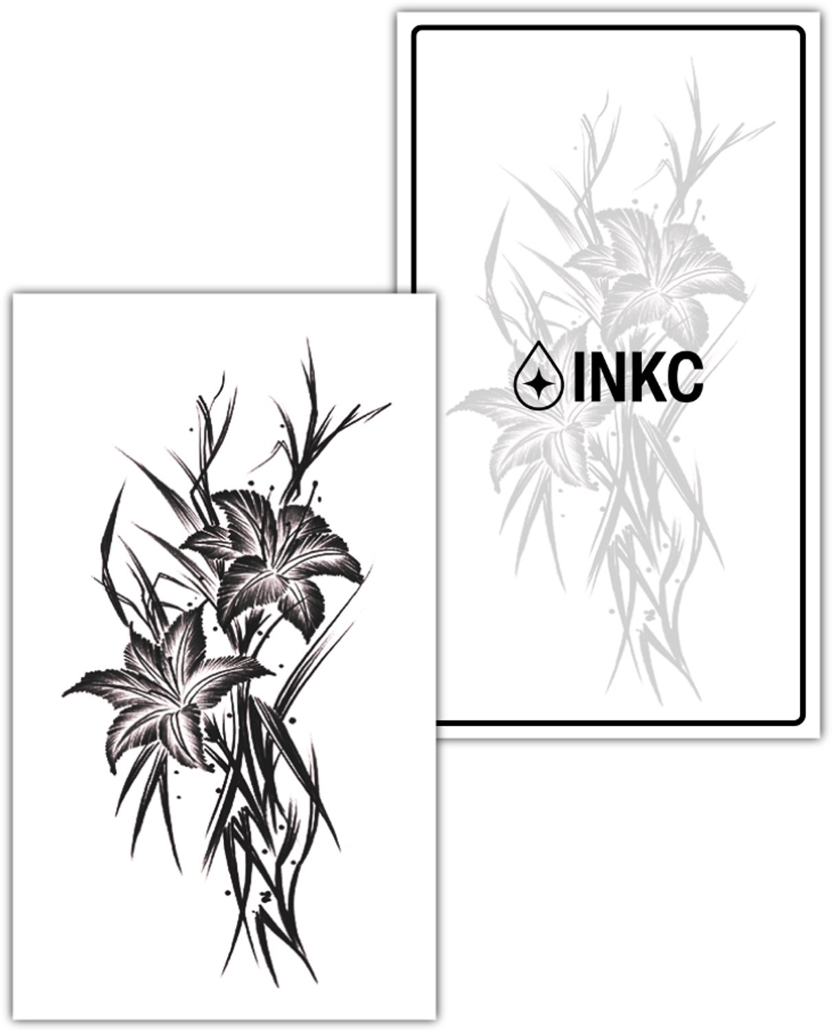 INKC - Tijdelijke Tattoo - Bloemen - Nep Tattoo - Plak Tattoos - Blijft tot 2 weken - 7 x 12cm