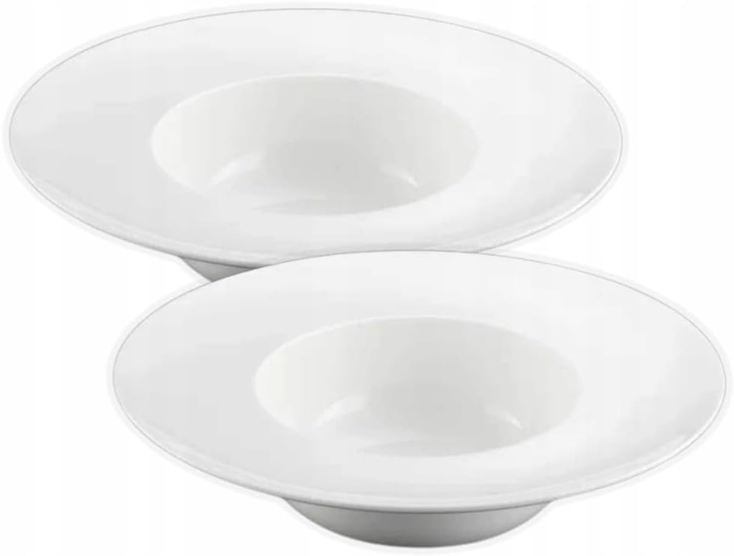Wilmax England Diep Porseleinen Bord Wit Ø25,5cm Set van 2