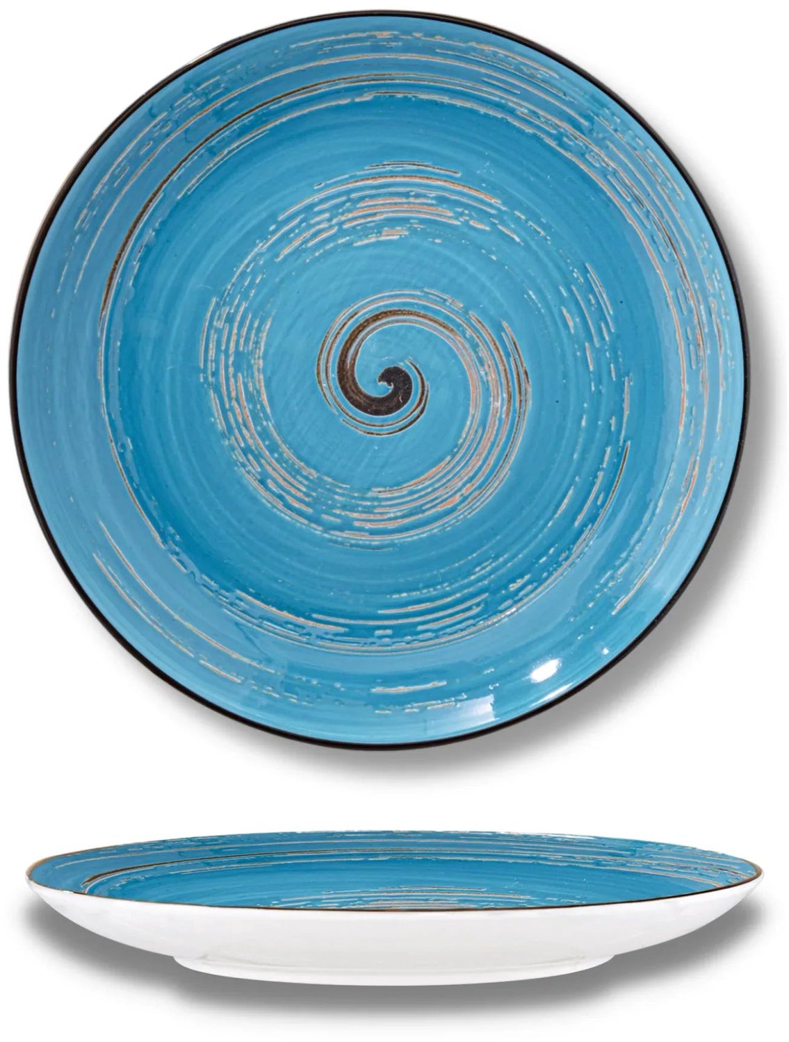 Wilmax Spiraal Bord 20 cm Porselein, Blauw – WL-669612/A