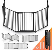 Aufun Veiligheidshek voor open haarden -Opvouwbare barrière, deurhek, beschermhek -Ovenhek voor huisdieren