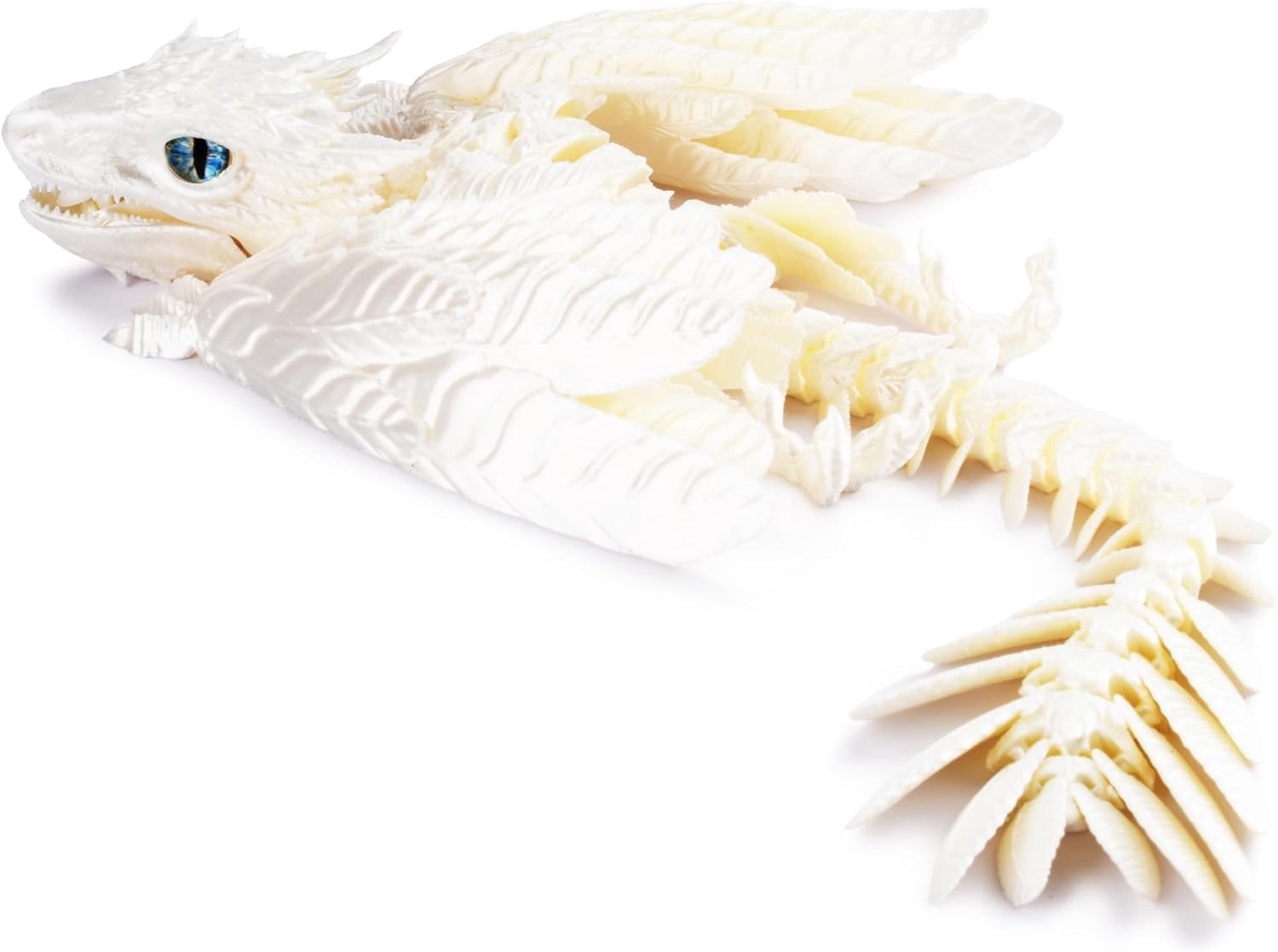 Famanu – Gevederde Wyvern draak, 3D-geprint en gearticuleerd speelgoed voor op het bureau, uniek decoratief item