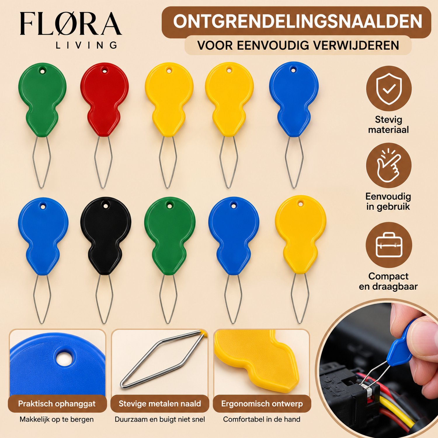 Draadgeleider Naald - 10 stuks - Naalddoorsteker - Draadinsteker Naaimachine - FLØRA Living