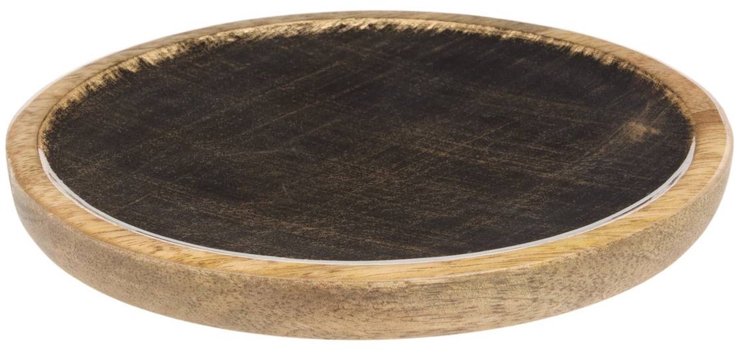 Assiette de présentation Ava ronde D.15cm noir