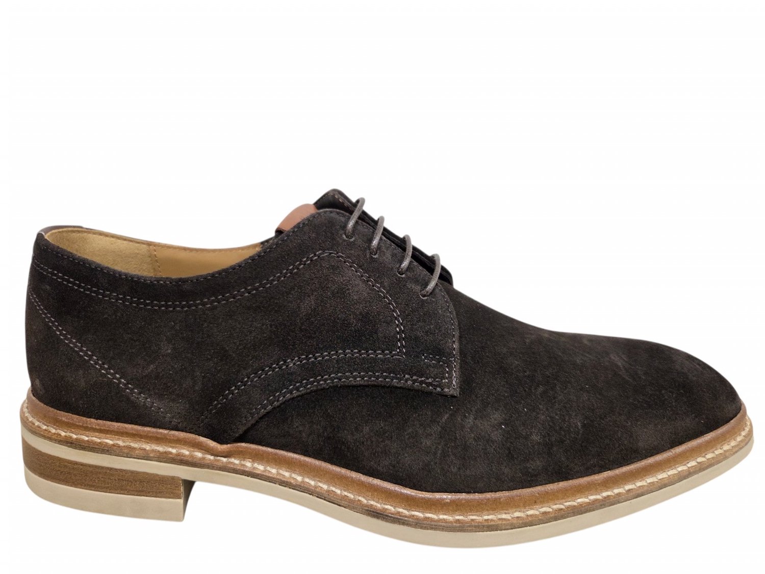 Giorgio 8581644 Light-boy 02 sycomore Nette Veterschoenen Donker Bruin Suede Heren Breedtemaat H - Bruin - 46