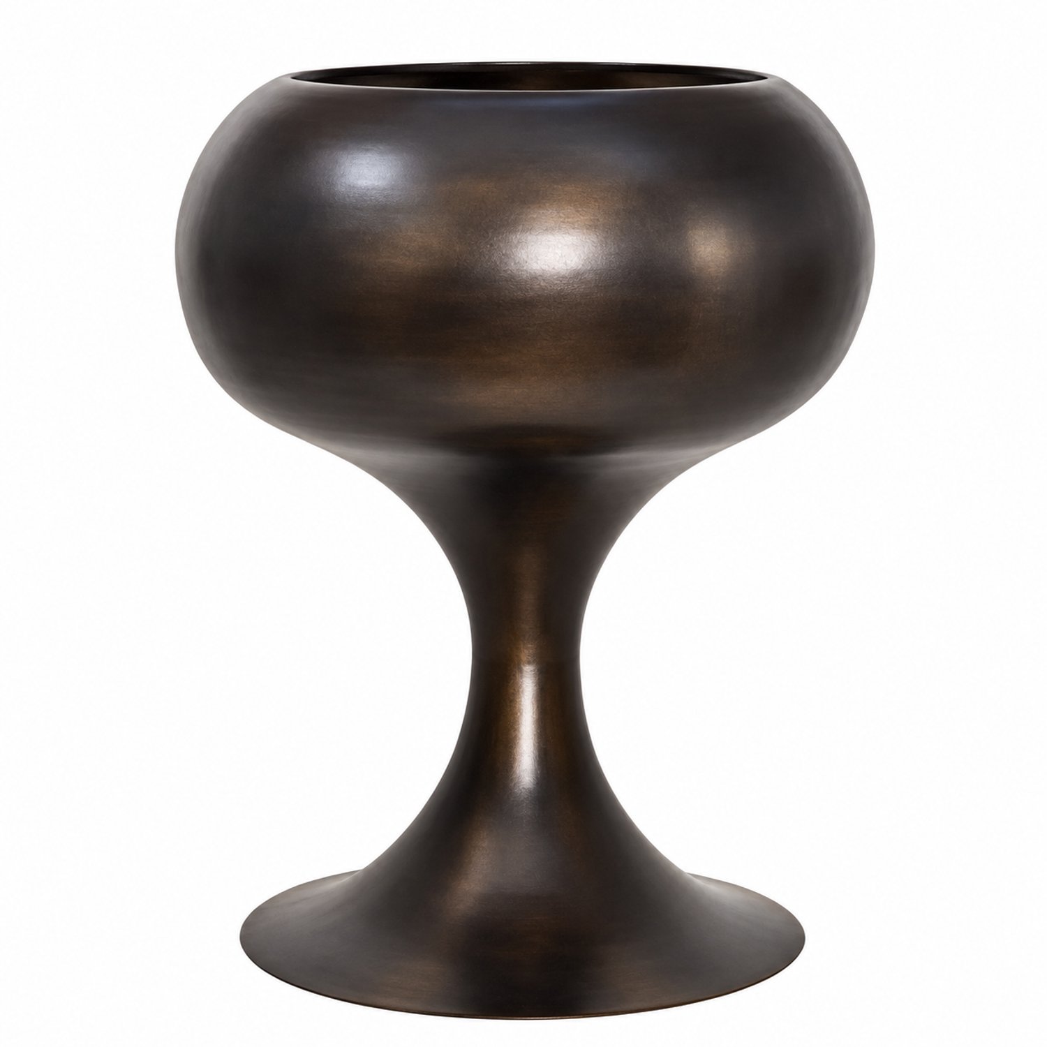 Colmore by Diga Pot Rumi - vaas op voet - Bruin - metal - 49x60 cm