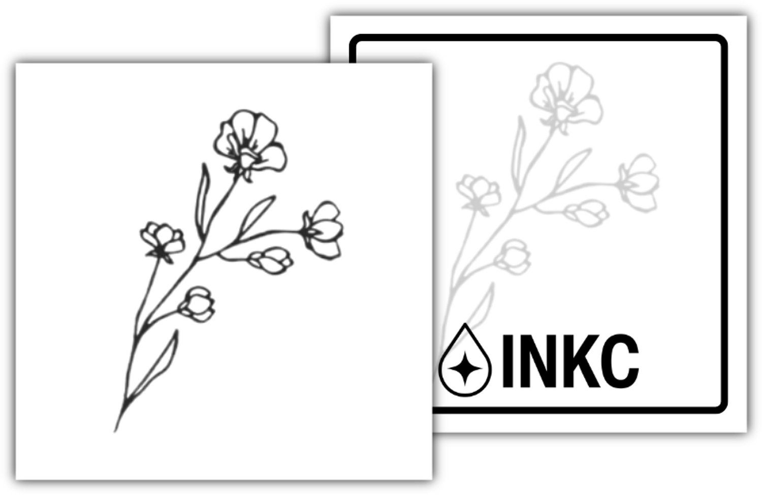 INKC - Tijdelijke Tattoo - Kleine Bloem - Nep Tattoo - Plak Tattoos - Blijft tot 2 weken - 5 x 5cm