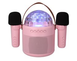 imoshion Sing & Shine Karaoke set - Speaker en 2 Microfoons - Candy Pink