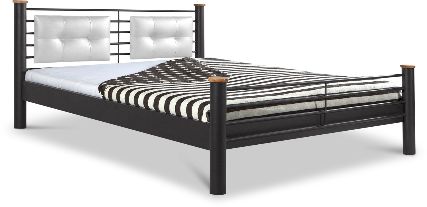 Bed Box Wonen Luna metalen bed Zwart 160x210 cm