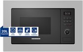 Heinner Inbouw Magnetron met Grill – 20 L – 800 W – Grill 1000 W – 5 Vermogensstanden – Digitaal LED-display – Ontdooifunctie – Snelkoken – 95 Min Timer – Kinderslot – RVS – 5 Jaar Garantie