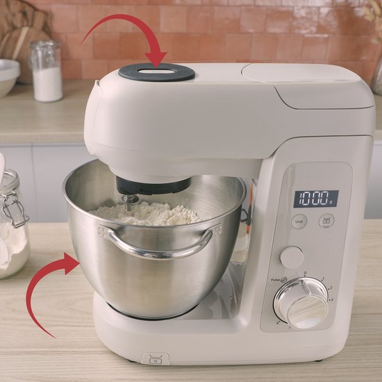 Moulinex Bake Partner + Keukenmachine, 1100 W, Kom 4,6 L, Ingebouwde Weegschaal, BAKEGOOD Set, QA540BF1 van Moulinex — afbeelding 3