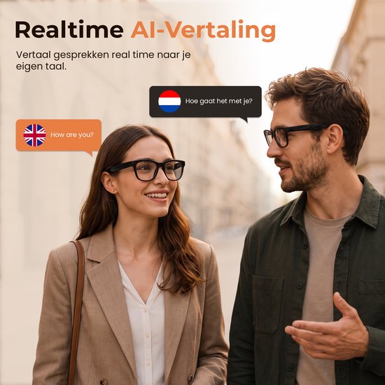 SF Products Smart Glasses - Smart Bril - AI Glasses - AI Vertaling - Bluetooth 5.3- WiFi - Zonder Camera — afbeelding 3