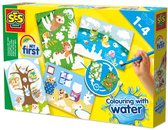 SES Creative My First Kleuren met Water - Verborgen Dieren - Vanaf 1 Jaar - 4 Kaarten - Baby Speelgoed - Knoeivrij - Schoencadeautjes Sinterklaas