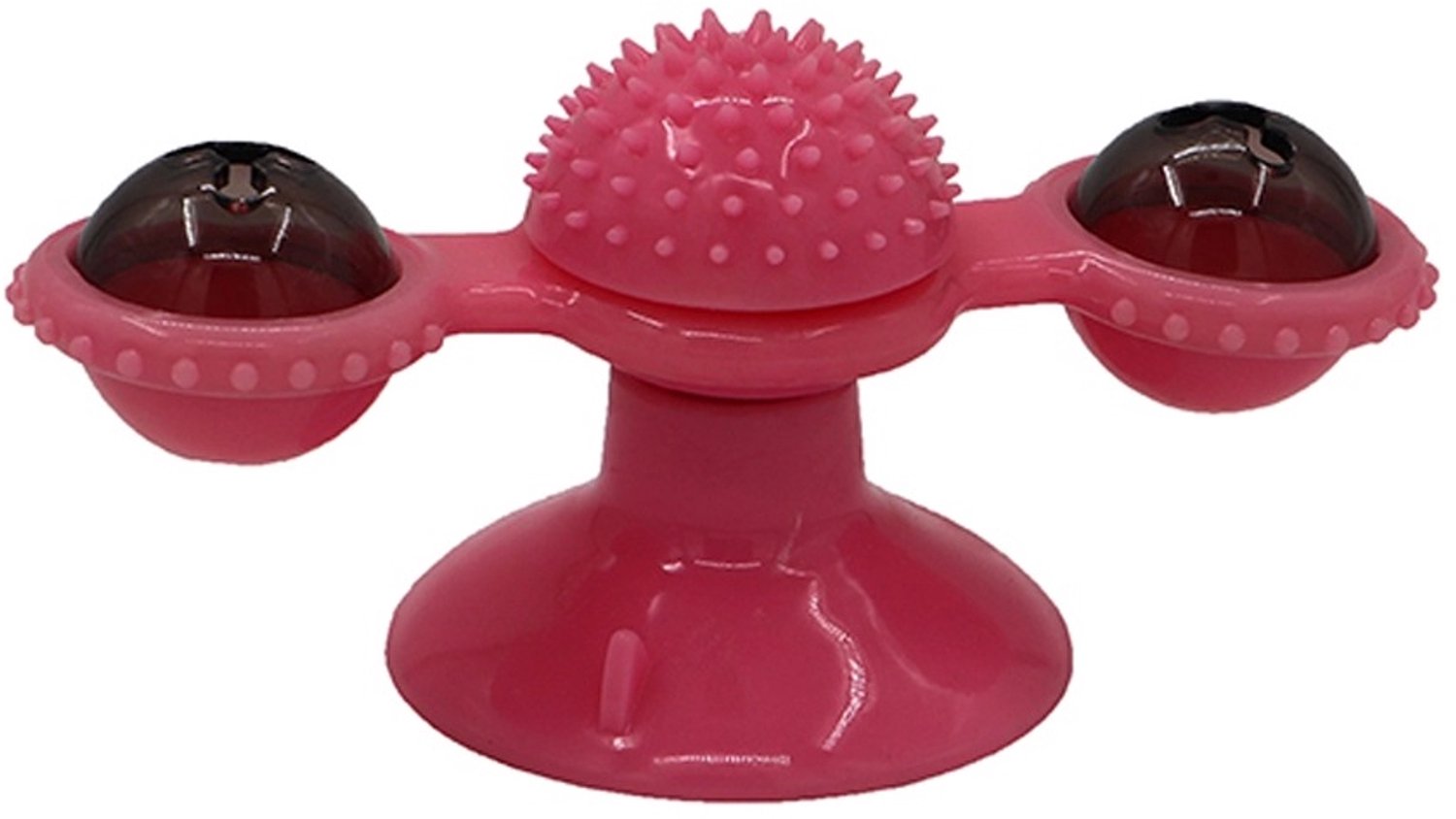 Without Lemon - Set van 2 - Kattenspeeltje - Speelgoed voor huisdier - Draaimolen - Massageborstel - Roze