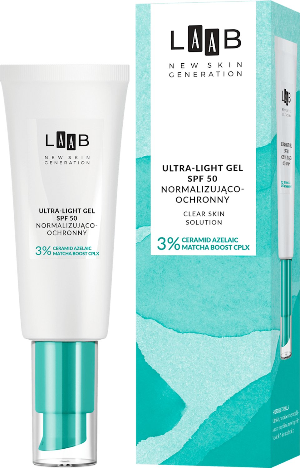 AA LAAB Clear Skin Solution Ultralight Normalizing & Protective Face Gel SPF50 40 ml