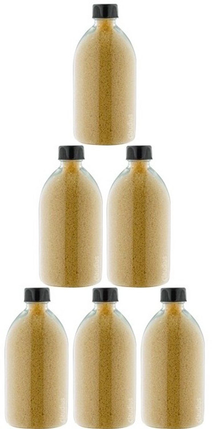 Claudius Badkaviaar Zen Moment - 400 gram - Fles met zwarte dop - set van 6 stuks - bad parels voor in bad