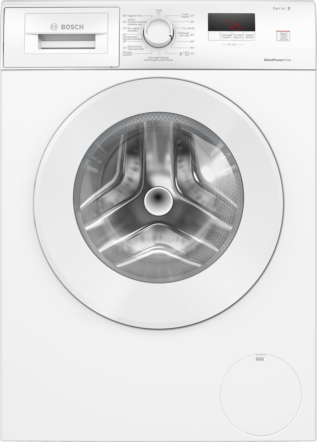 Bol.com Bosch WGE02402FG - Serie 2 - Wasmachine - 7 kg - 1400 rpm -Energielabel A - 65% snellere was door SpeedPerfect - NL/FR d... aanbieding