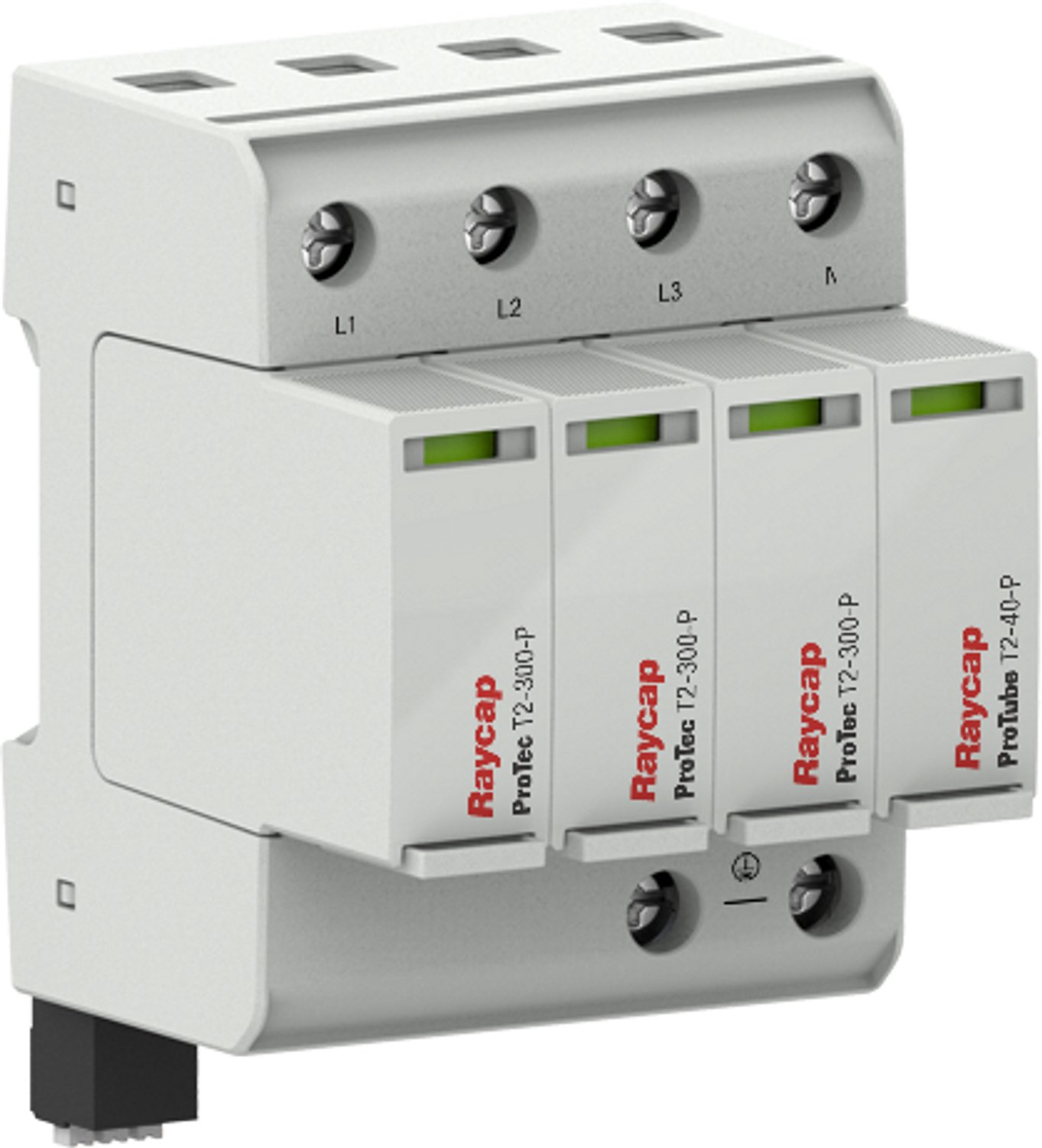 Raycap ProTec overspanningsbeveiliging type 2 3P+N (TT, TN-S) 50kA met meldcontact DIN-rail (RA-59.0122)