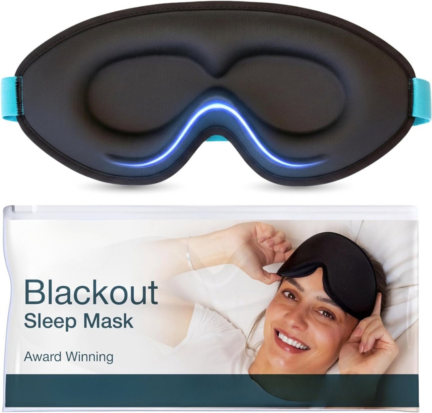 Verte - Slaapmasker - 100% Lichtdicht - Voor Mannen En Vrouwen - Geen Druk Op De Ogen - 3D-Slaapmasker - Zacht En Ademend - Inclusief Opbergzakje - Zwart