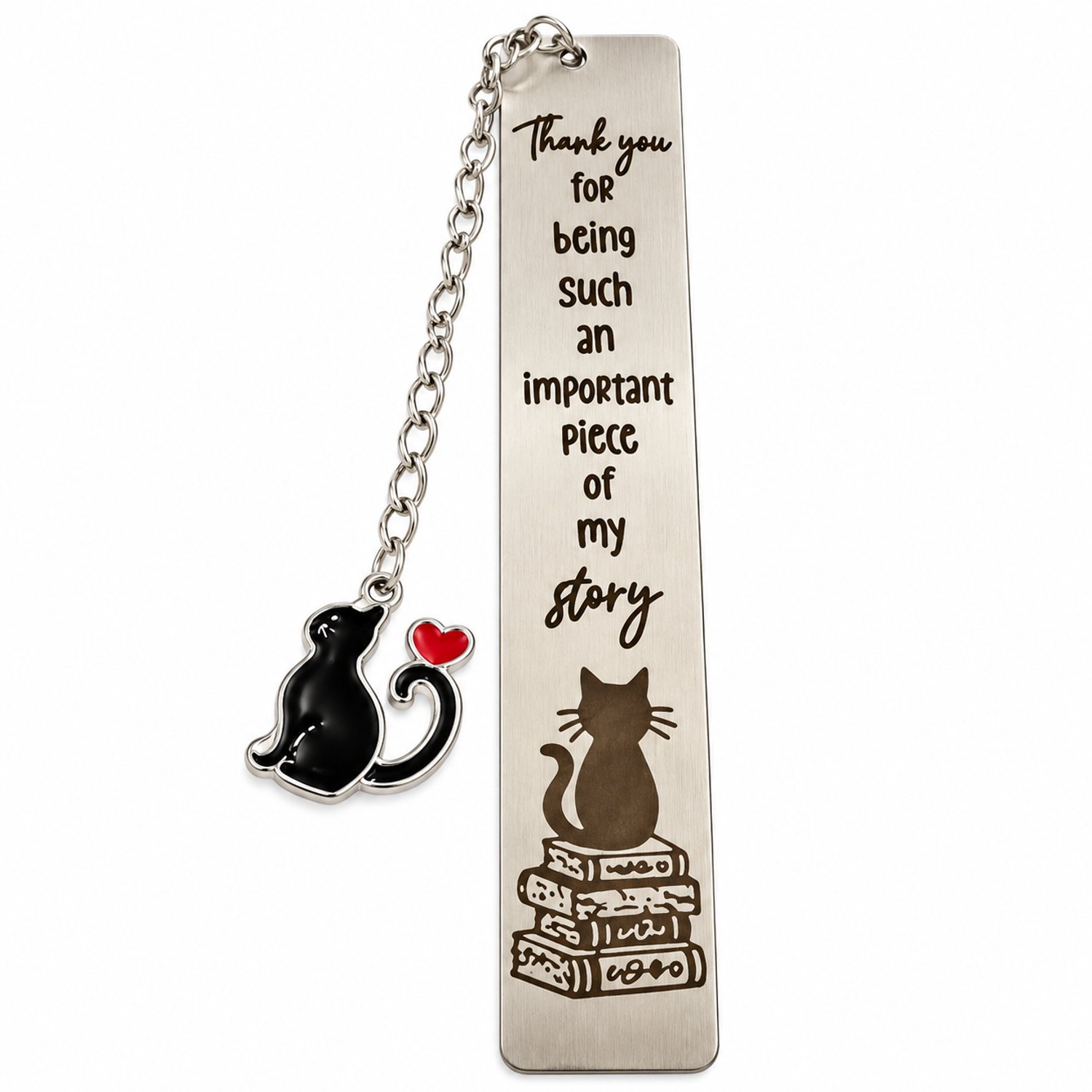 Nina’s Giftshop® Boekenlegger Kat – Met Sleutelhanger – Kattenliefhebber Cadeau – Cadeau Voor Vrouw – Cadeau Voor Meisje – Boeken Cadeau – Bedankje – Geschenk