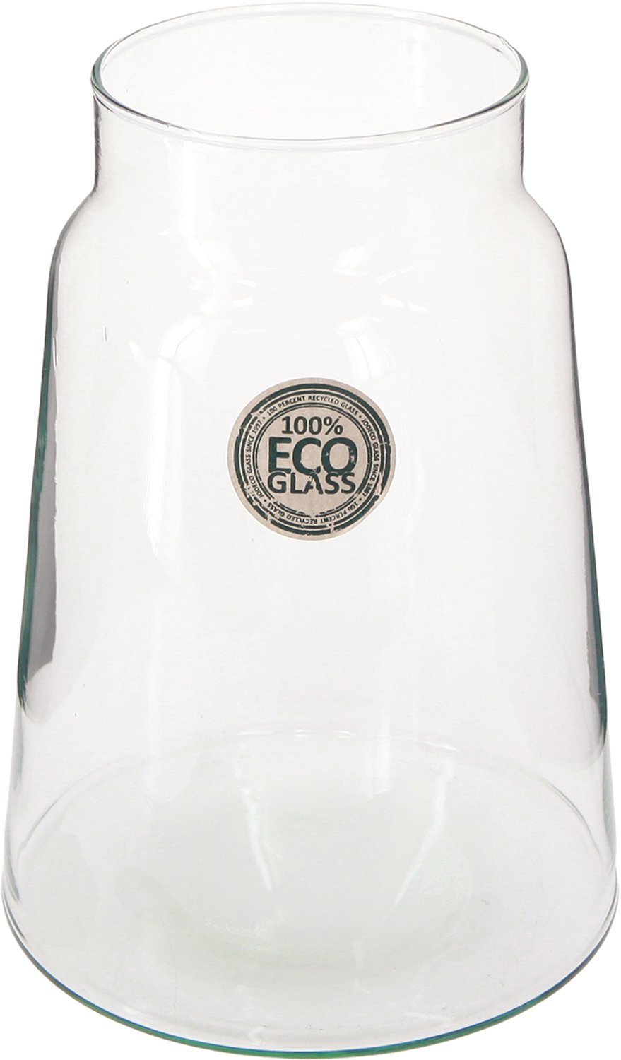 Jodeco Glass Eco vaas 'atlas' h20 d14,5 cm Bruin