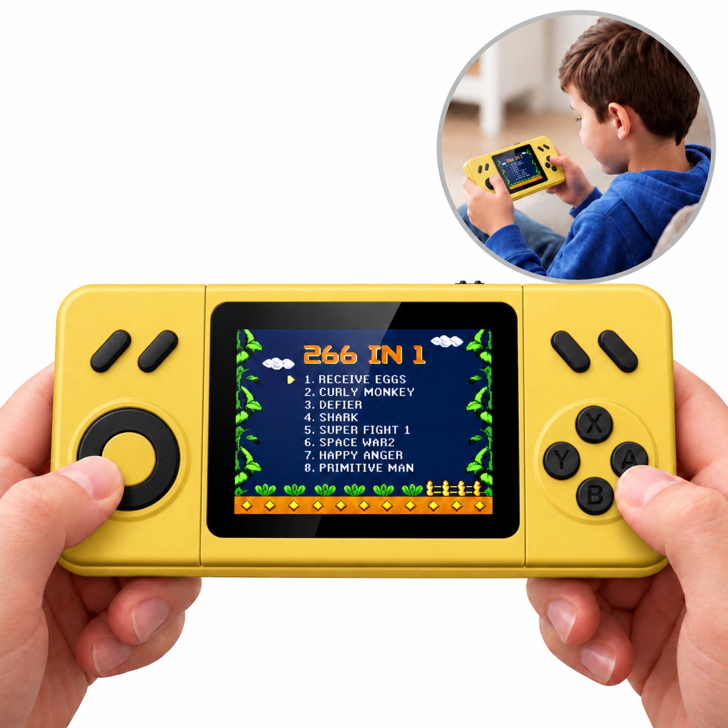 Retro Game Console – Handheld Spelcomputer voor kinderen – Gameboy – Reisspeelgoed – LCD-kleurenscherm – 266 Games