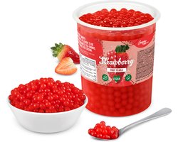 Inspire Food Company - Bubble tea - Bubble Tea Parels - Popping Boba Pearls - Popping Fruitparels - Aardbeien smaak - 1 KG