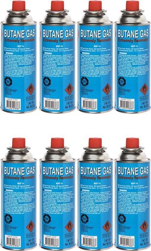 2 pits Kooktoestel op Gas - incl 8 Butaan Gasbussen - Gas Stove - Camping Kooktoestel - Gaspit - Gasfornuis - Gasstel - Cooker MET KOFFER — afbeelding 3