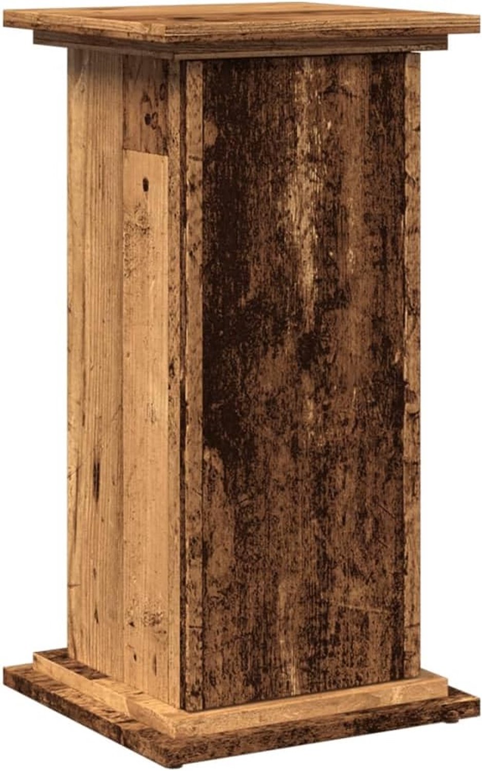 Poststandaard met opbergruimte oud houtlook 31x30x60 cm