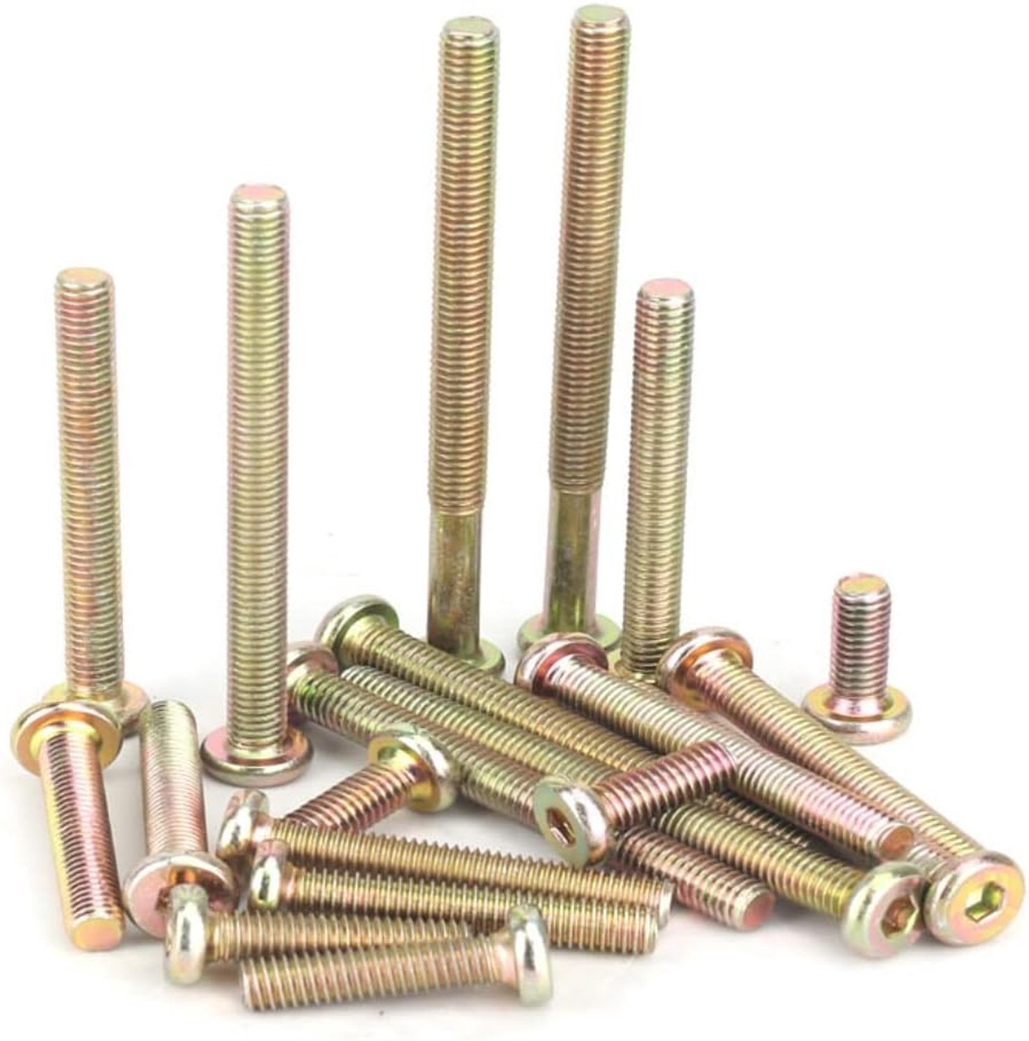 Meubelschroeven Verzinkt Koolstofstaal Meubelbouten Inbusbouten voor Meubels, Wiegjes, Stoelen, Kasten (M6×40mm, 20 pcs)