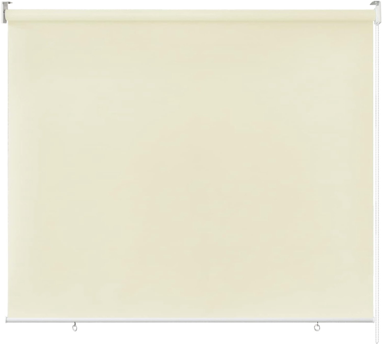 Zonnescherm Buiten Privacy Rolgordijn van Polyester Stof 140x240cm Waterdicht Vensterrolgordijn met Reflecterende Thermische Functie voor Balkonterras Tuin (Gebroken wit)