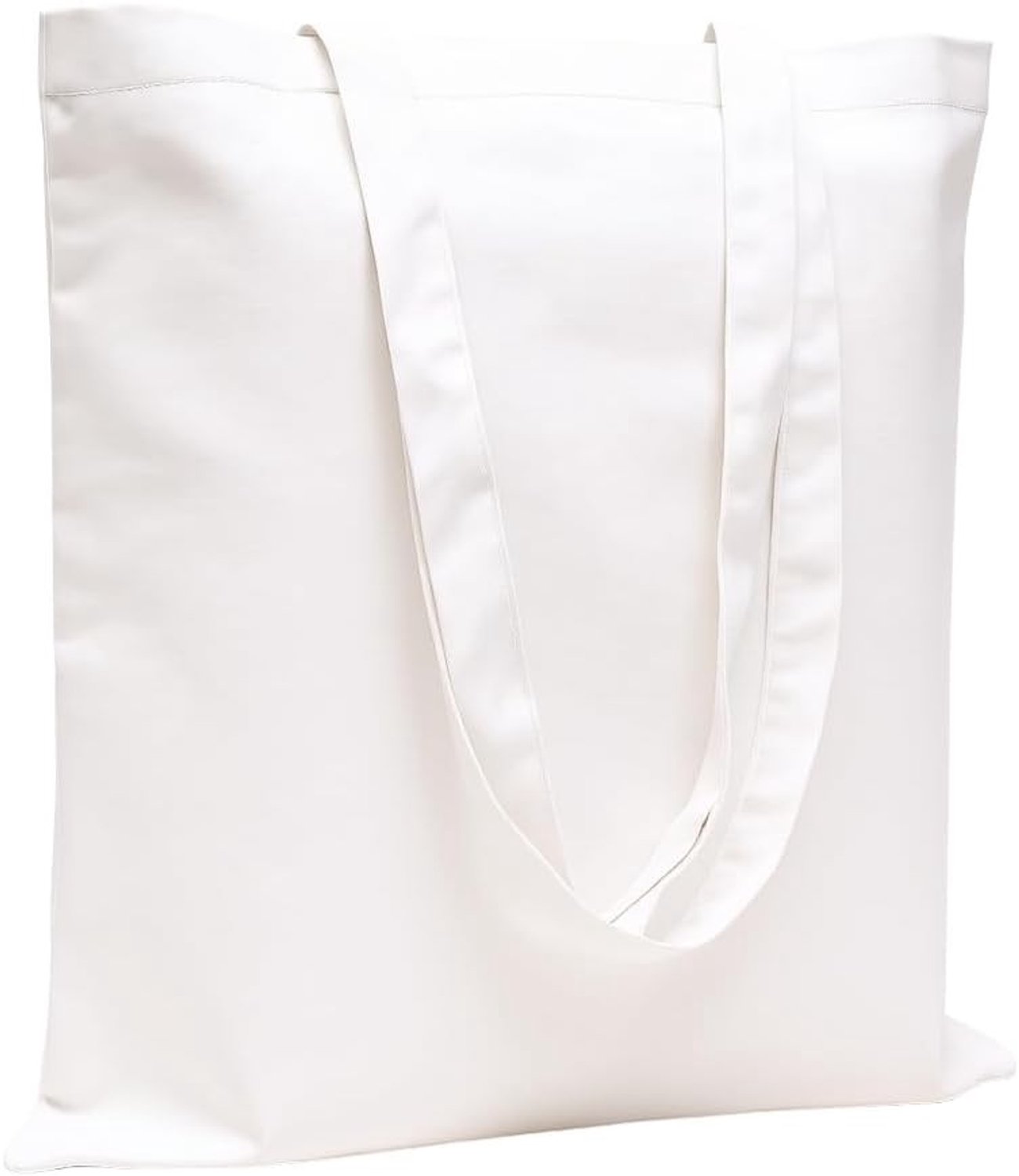 Katoenen Shopper - Wit - 38 x 42 cm - Herbruikbare Milieuvriendelijke Tas - Voor Bedrukken of Beschilderen