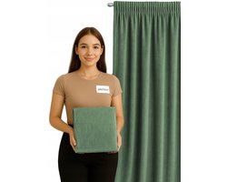 Kant-en-klare Velours Gordijnen 140x270cm - Pistache Groen
