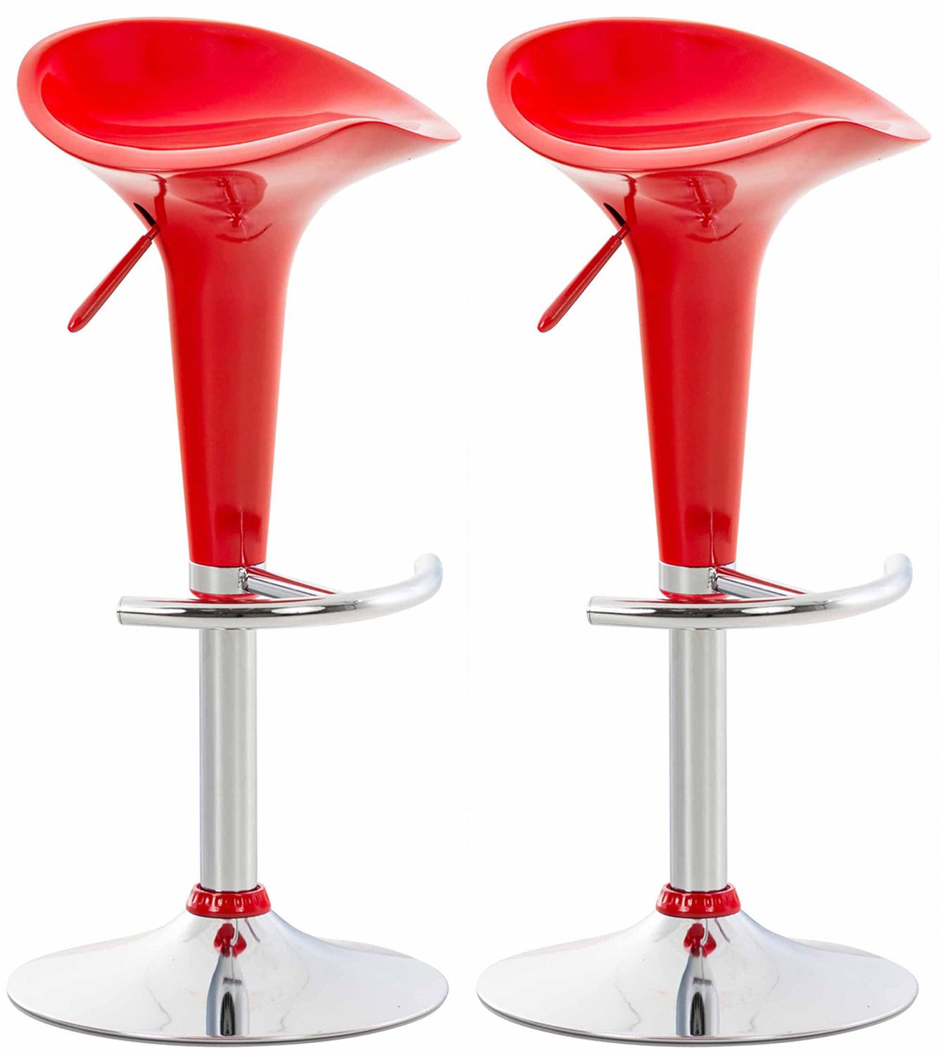 Luxe Comfort Barkruk - Set van 2 - Verstelbaar - Rood