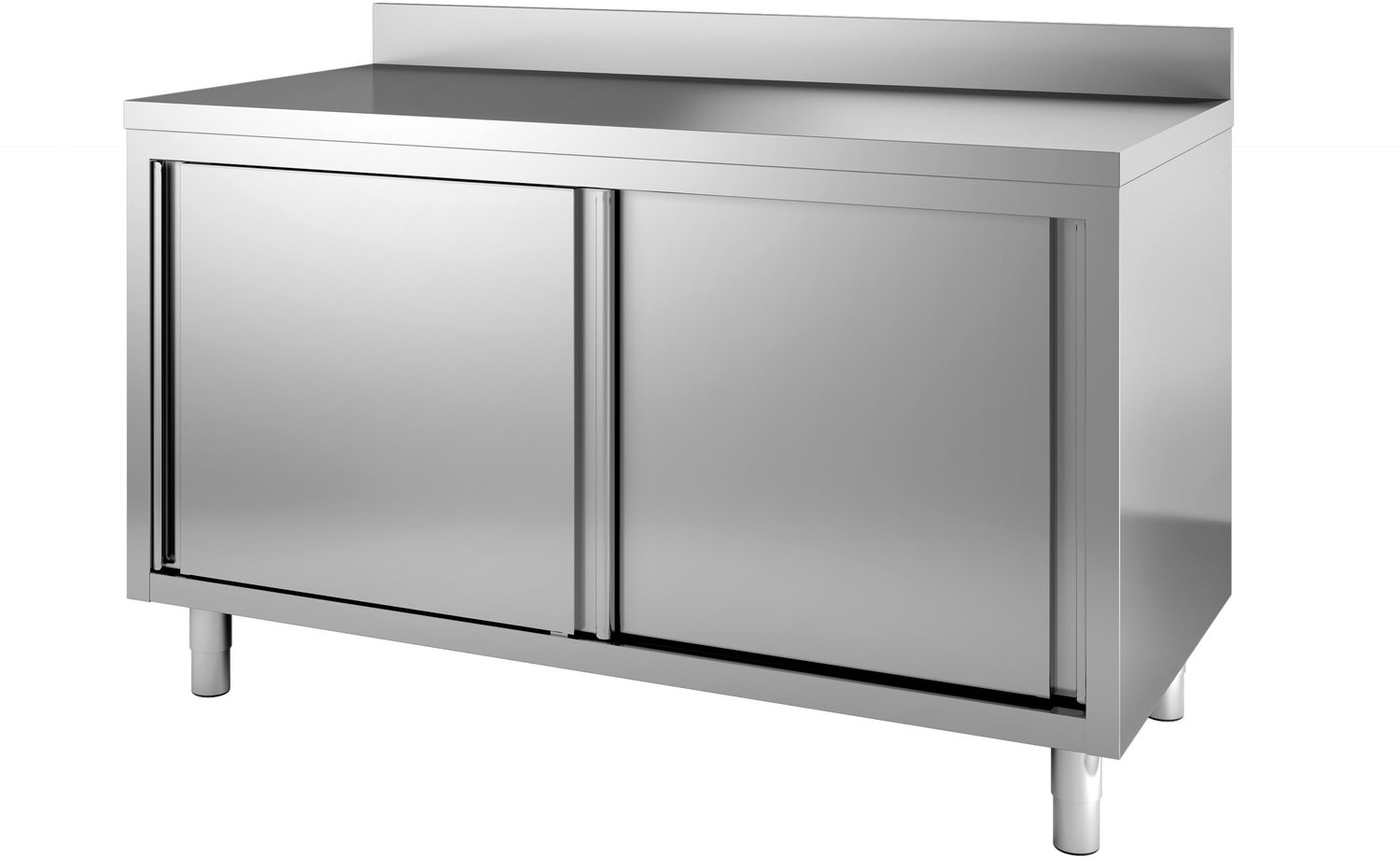 Werktafel - Schuifdeuren Rand - 100cm - RVS - Combisteel - 7452.3075 - Horeca & Professioneel