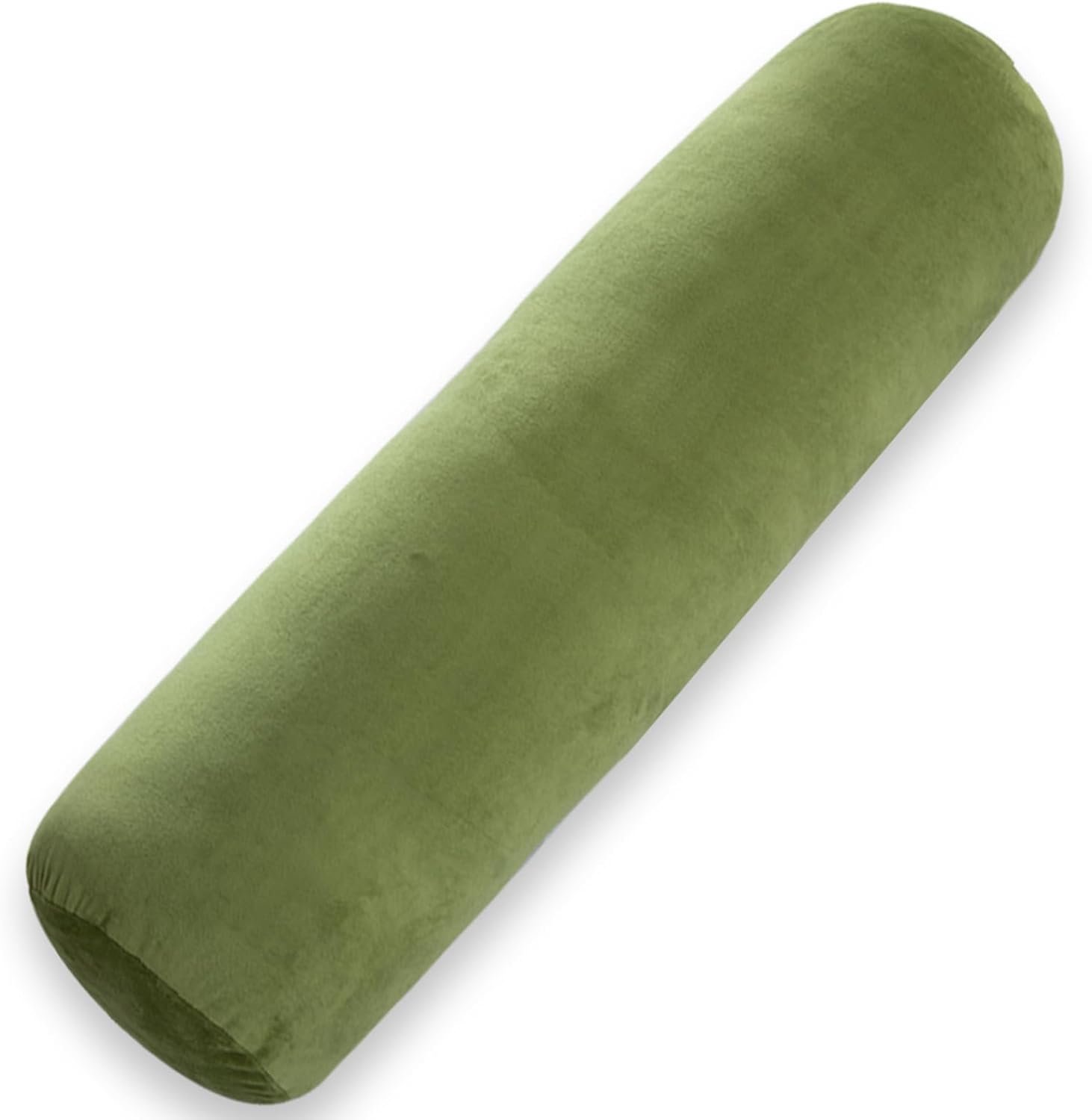 1 MIDDLE ONE Bolster kussen voor bed, lang rond lichaamskussen voor volwassenen met afneembare fluwelen hoes, decoratief buisrolcilinderkussen, 85 x 7,87 inch, groen
