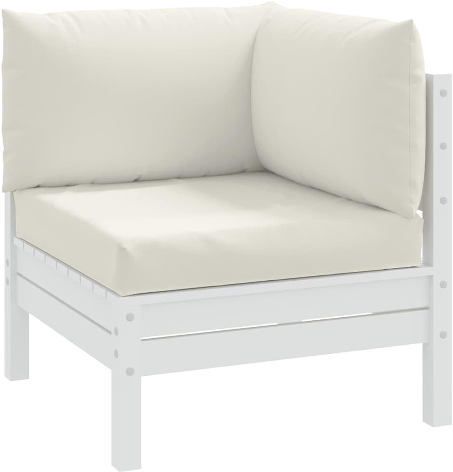 3-dlg. Melange crème stof outdoor tuinkussen sofakussen met zachte bekleding van polyester voor zitcomfort en decoratie