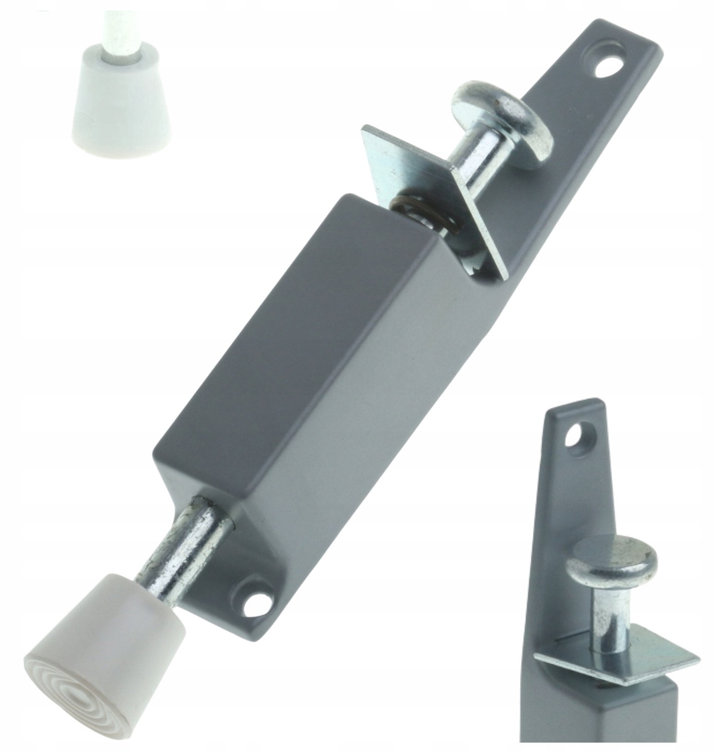 Sterke Deurstopper 13cm - Grijze Deurhouder voor Deuren en Poorten