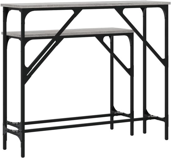 2 stuks Grijs Sonoma eiken, metalen frame, verstelbare poten — afbeelding 5