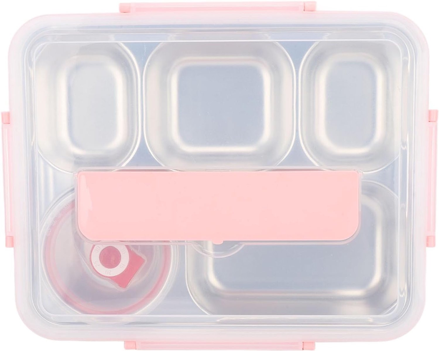 5 Vakken Roestvrijstalen Lunchbox, 304 Voedselcontainer met