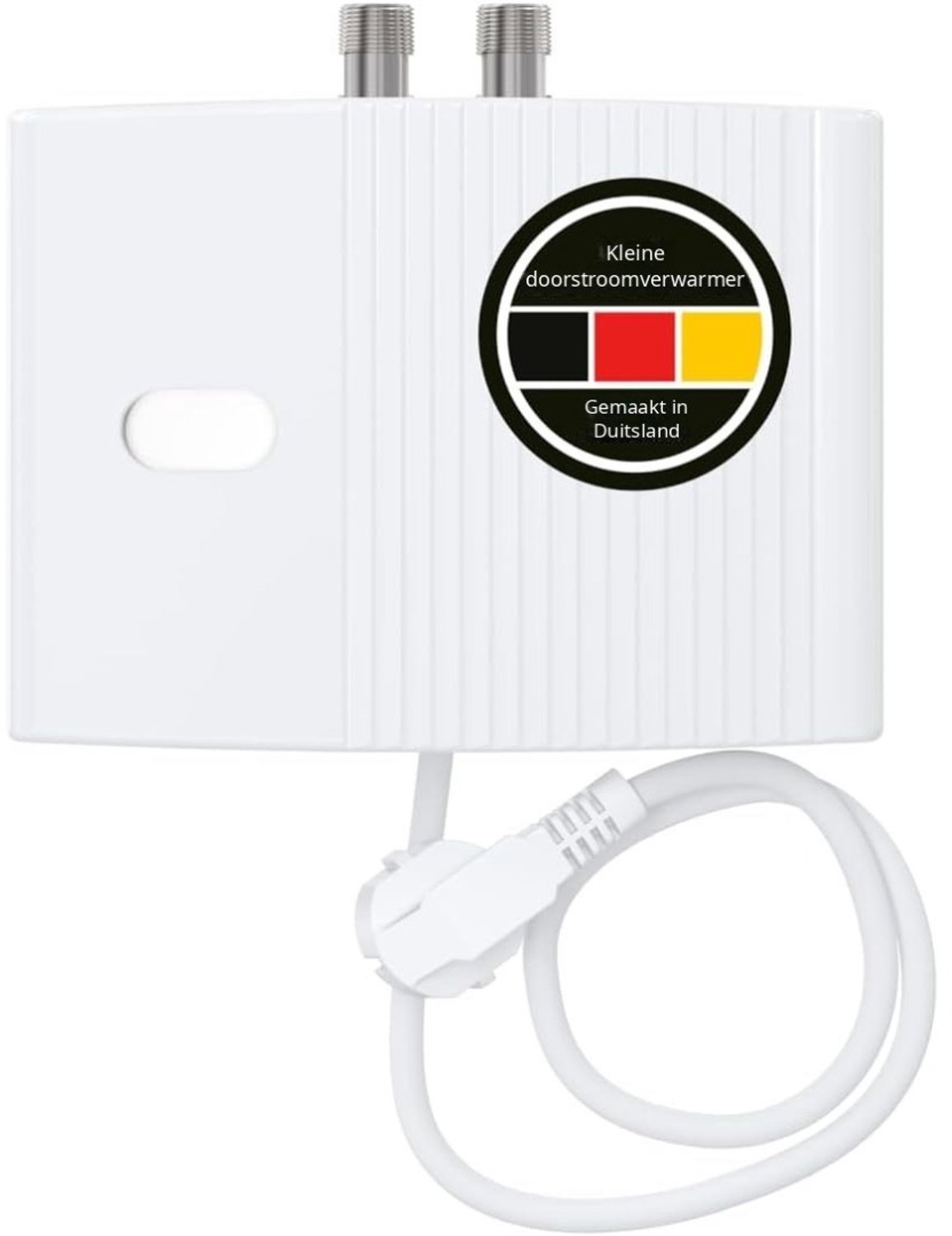 QEVA Doorstroomverwarmer - Elektrische Boiler - Geiser - Wit - 19cm x 15cm x 8cm