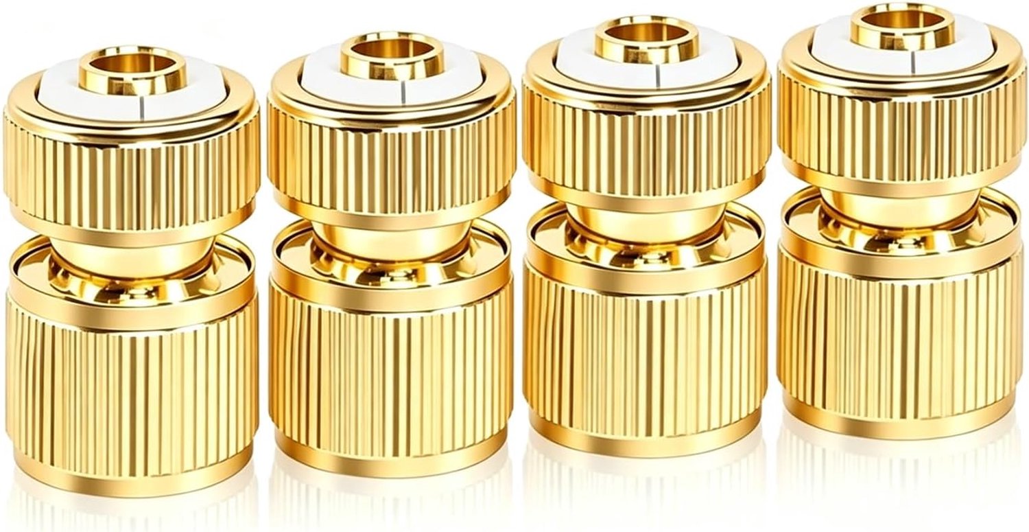 4 stuks 1/2 inch messing tuinslangconnector, tuinslangadapter