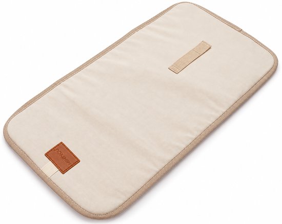 Baby Verschoonmatje voor onderweg - Waterbestendig - Beige - 58x30 cm van Bisous de LouLou — afbeelding 4