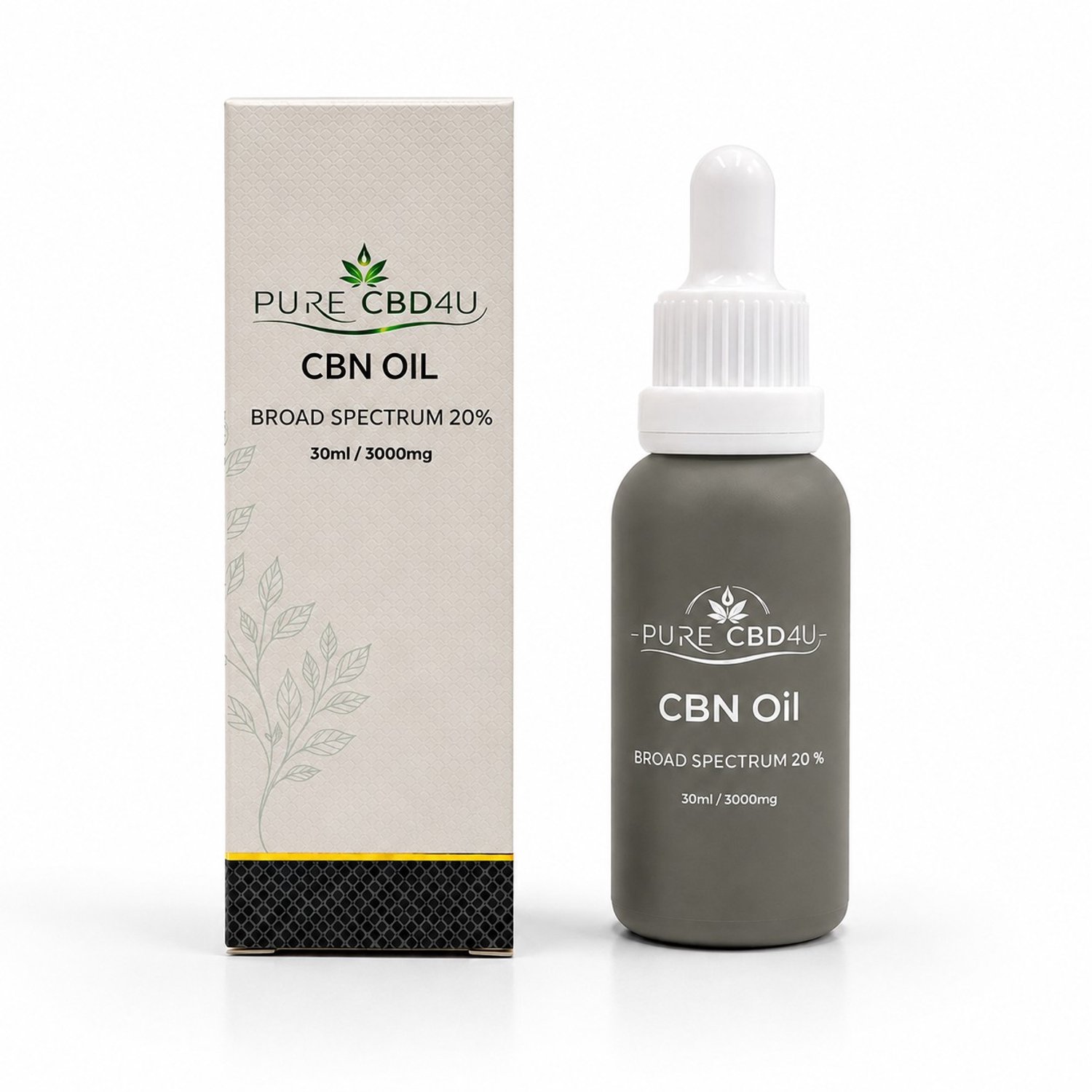 PureCBD4U CBN Olie 20% – 6000 mg CBN – Met Broad Spectrum CBD – 30 ml