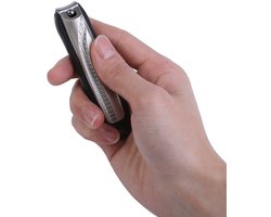 Viamart® Premium Line - Nagelknipper met Vijl en Opvangbakje - RVS - Voor Vingernagels en Teennagels - 9,2 cm - Titanium