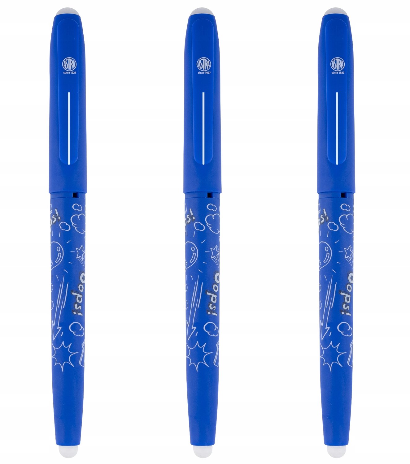 Astra OOPS Uitwisbare Pennen Blauw 3 Stuks - Verse Levering