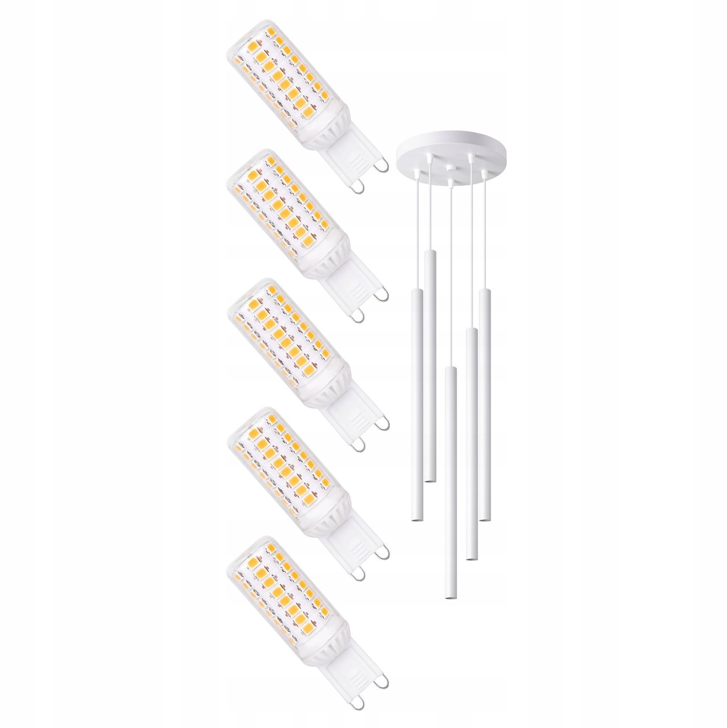 MOSSA 5 Hanglamp Wit 11.291.75 LUMILO - Inclusief LED Lampen